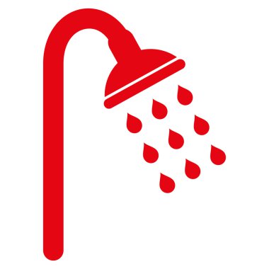 Duş düz vektör simgesi