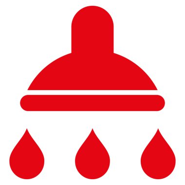 Duş düz vektör simgesi