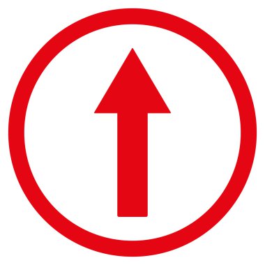Up Rounded Arrow Flat Vector Symbol