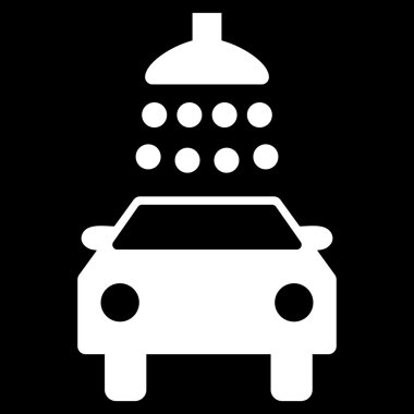 Araba duş düz vektör simgesi