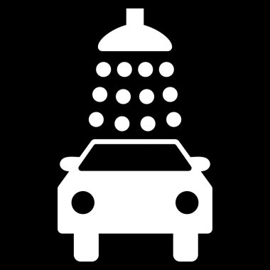 Oto yıkama düz vektör simgesi