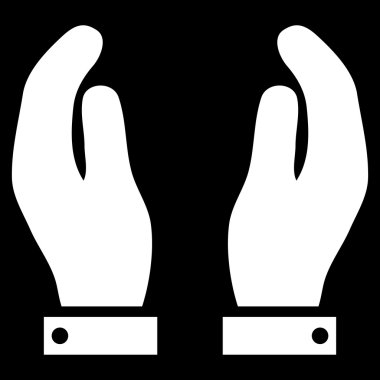 Bakım el düz vektör simgesi