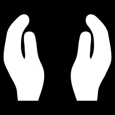 Bakım el düz vektör simgesi