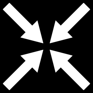 Center Arrows Flat Vector Symbol