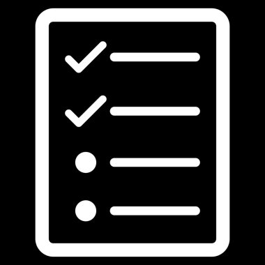 Checklist Page Flat Vector Symbol