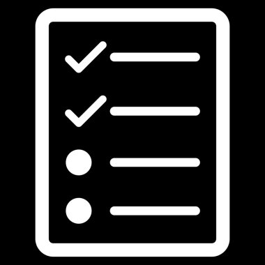 Checklist Page Flat Vector Symbol