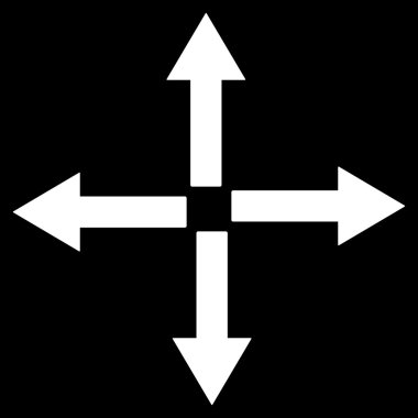 Genişletin okları düz vektör simgesi