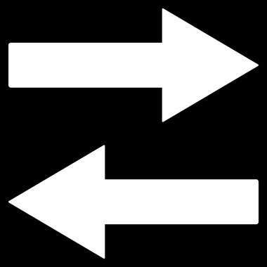 Horizontal Flip Arrows Flat Vector Symbol