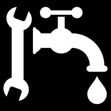 Sıhhi tesisat düz vektör simgesi