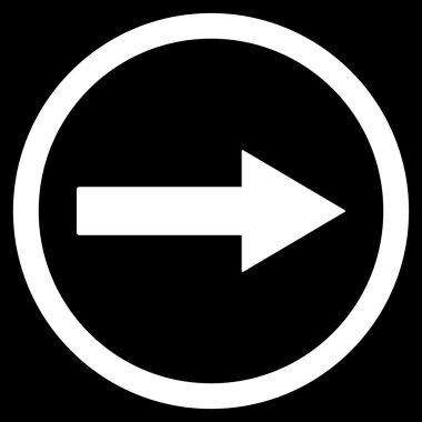 Right Rounded Arrow Flat Vector Symbol