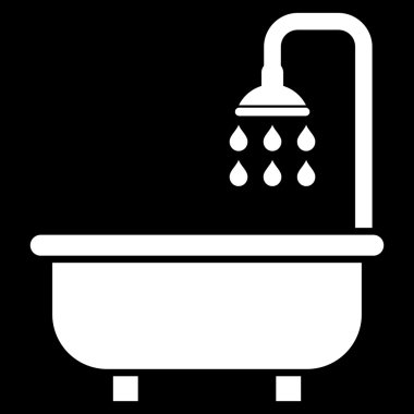 Duş banyo düz vektör simgesi