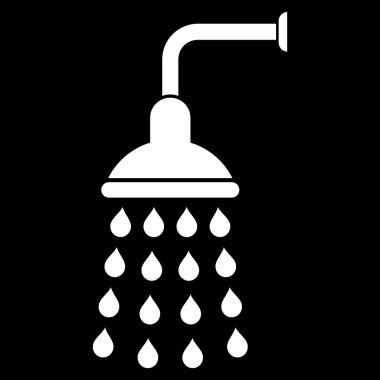 Duş düz vektör simgesi