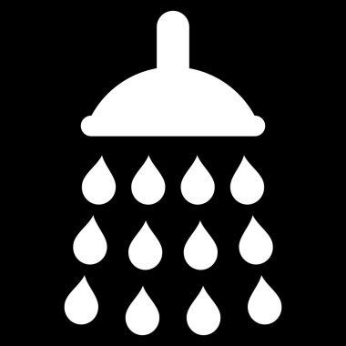 Duş düz vektör simgesi