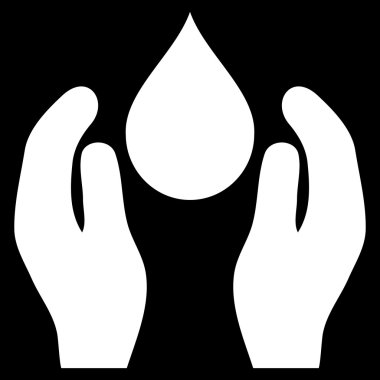 Su bakımı düz vektör simgesi