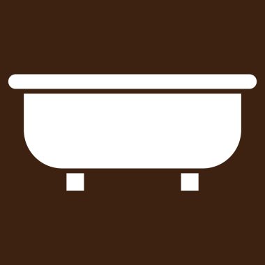 Küvet düz vektör simgesi