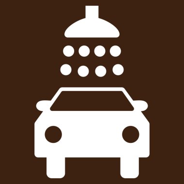 Araba duş düz vektör simgesi