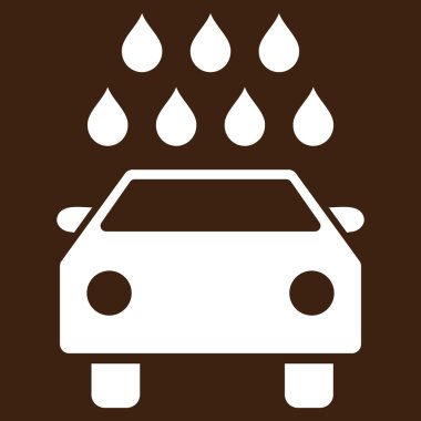 Araba duş düz vektör simgesi