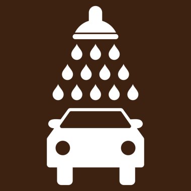 Araba duş düz vektör simgesi