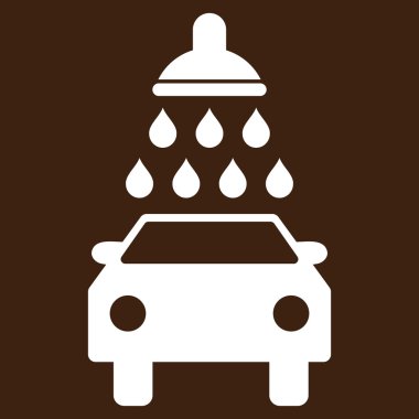 Oto yıkama düz vektör simgesi