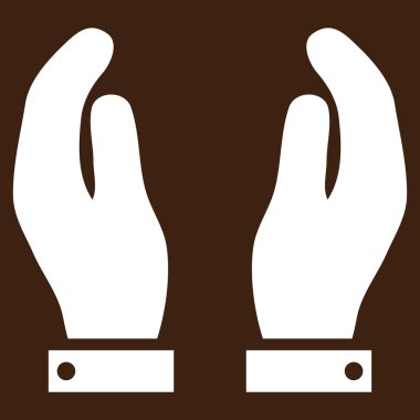 Bakım el düz vektör simgesi