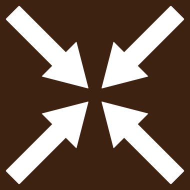 Center Arrows Flat Vector Symbol