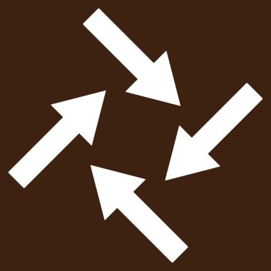 Centripetal Arrows Flat Vector Symbol