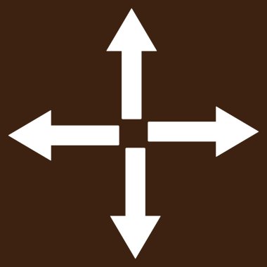 Genişletin okları düz vektör simgesi