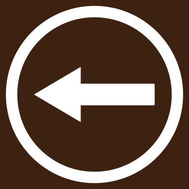 Left Rounded Arrow Flat Vector Symbol