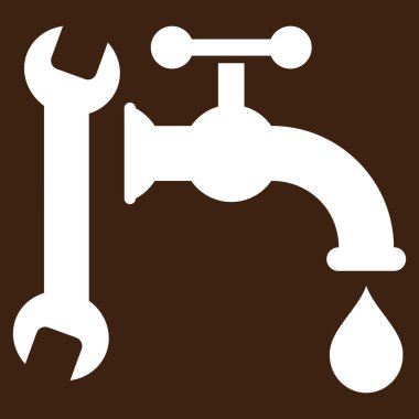 Sıhhi tesisat düz vektör simgesi