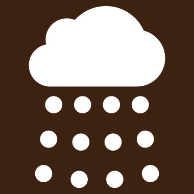 Yağmur bulutu düz vektör simgesi