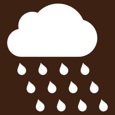 Yağmur bulutu düz vektör simgesi