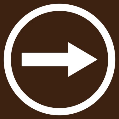 Right Rounded Arrow Flat Vector Symbol