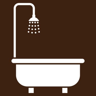 Duş banyo düz vektör simgesi