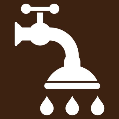 duş tap düz vektör sembolü