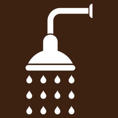 Duş düz vektör simgesi