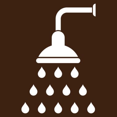 Duş düz vektör simgesi