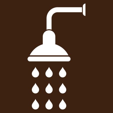 Duş düz vektör simgesi