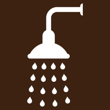 Duş düz vektör simgesi