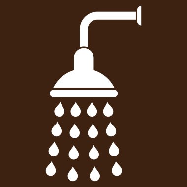 Duş düz vektör simgesi