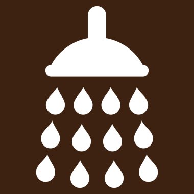 Duş düz vektör simgesi