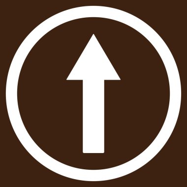 Up Rounded Arrow Flat Vector Symbol