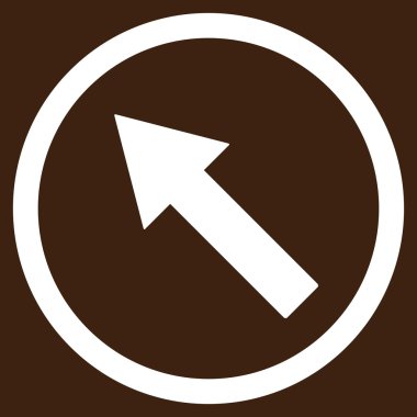 Up-Left Rounded Arrow Flat Vector Symbol