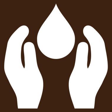 Su bakımı düz vektör simgesi