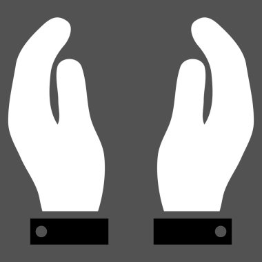 Bakım el düz vektör simgesi