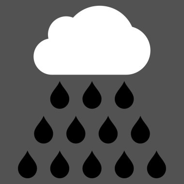 Yağmur bulutu düz vektör simgesi