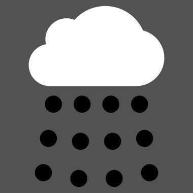 Yağmur bulutu düz vektör simgesi