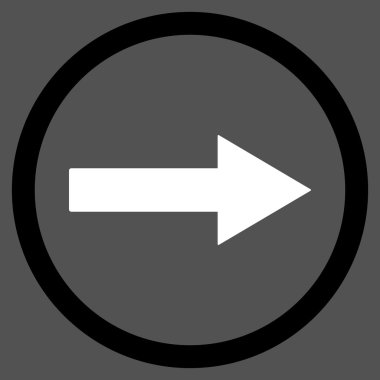 Right Rounded Arrow Flat Vector Symbol