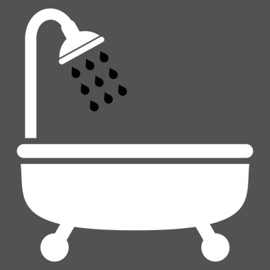 Duş banyo düz vektör simgesi