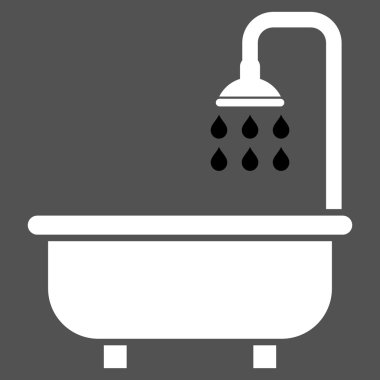 Duş banyo düz vektör simgesi