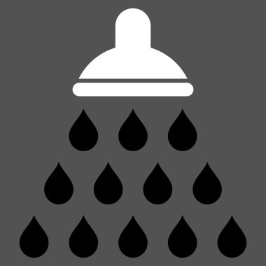 Duş düz vektör simgesi